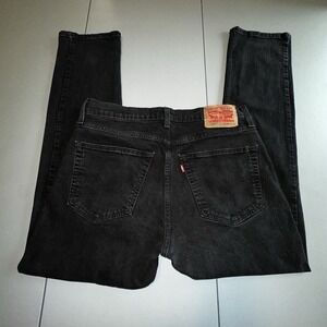 Levi's 511 Slim Fit Men's Stretch Black‎ Jeans 36x32 Biker Grunge Goth Workwear